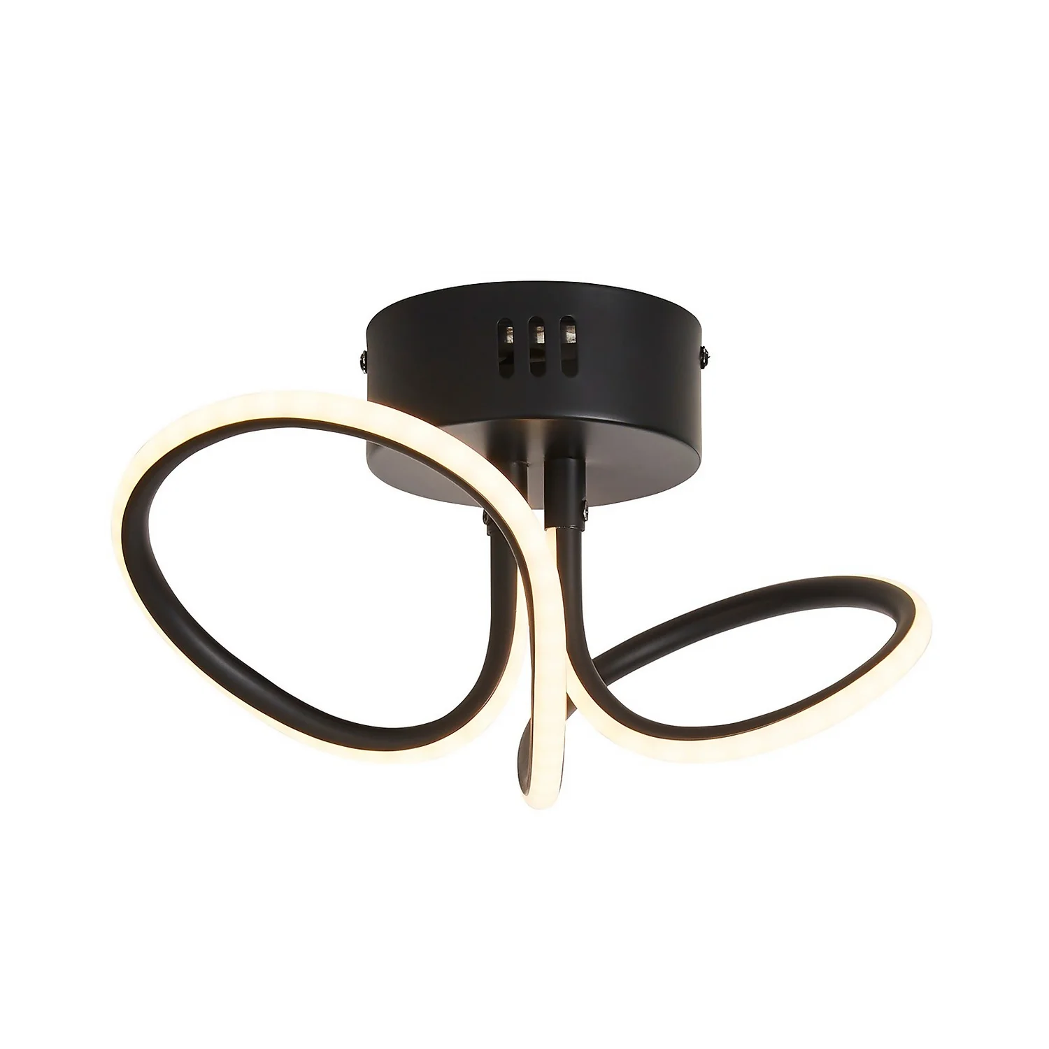 Holden LED Looped Semi Flush Ceiling Light - Black 4 Holden LED Looped Semi Flush Ceiling Light - Black - Image 2