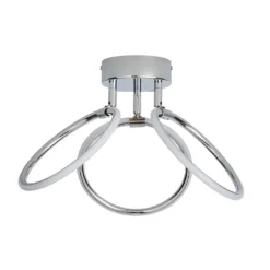 Hudson 3 Ring LED Semi Flush Ceiling Light - Chrome 9 Hudson 3 Ring LED Semi Flush Ceiling Light - Chrome -Luxe Light Shop 13529585 1704945396589004