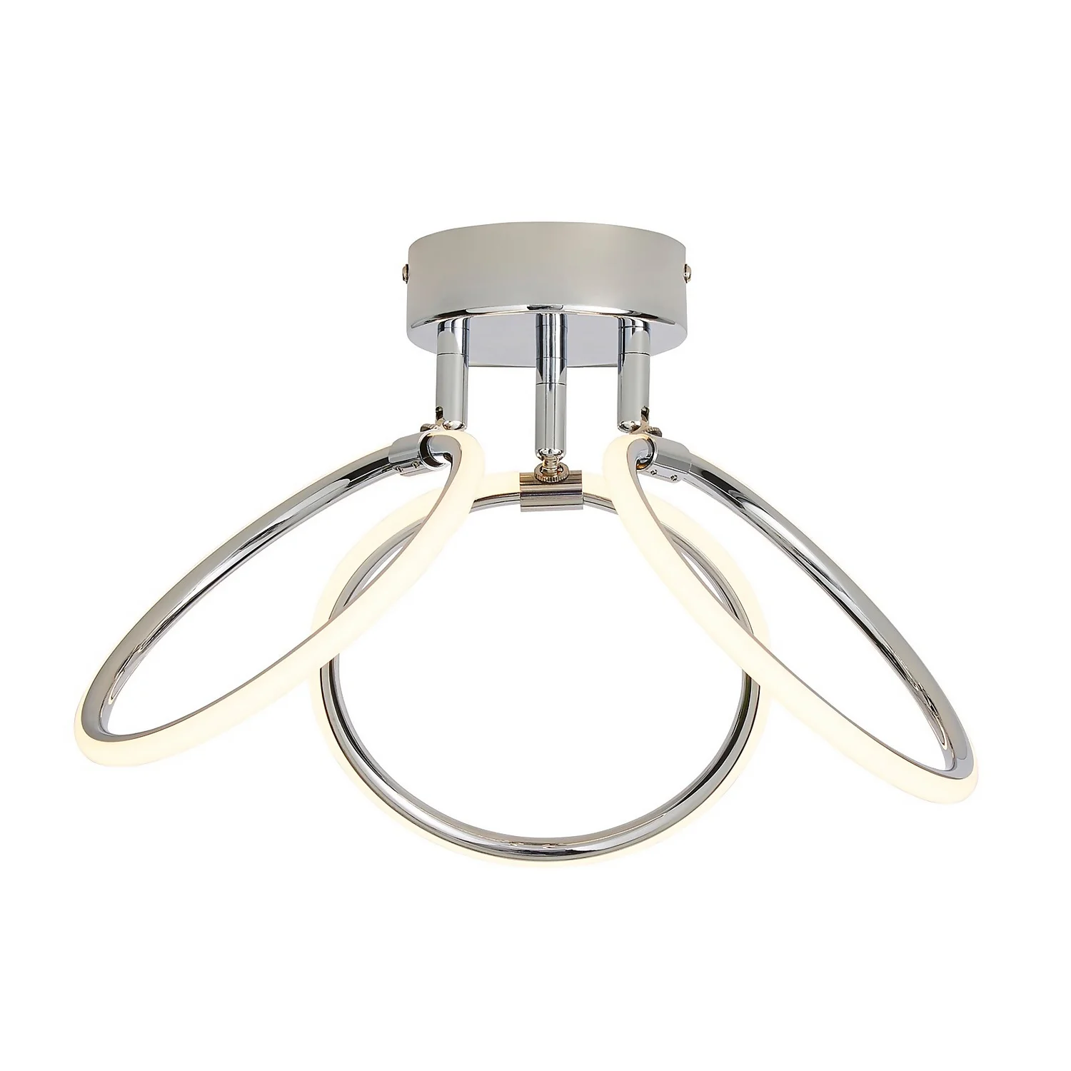 Hudson 3 Ring LED Semi Flush Ceiling Light - Chrome 4 Hudson 3 Ring LED Semi Flush Ceiling Light - Chrome - Image 2