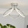 Hudson 3 Ring LED Semi Flush Ceiling Light - Chrome 2 Hudson 3 Ring LED Semi Flush Ceiling Light - Chrome -Luxe Light Shop 13529585 6074945396481100