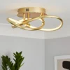 Bailey LED Spiral Flush Ceiling Light - Brass 1 Bailey LED Spiral Flush Ceiling Light - Brass -Luxe Light Shop 13529588 2614945396440369