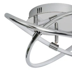 Bailey LED Spiral Flush Ceiling Light - Chrome -Luxe Light Shop 13529589 1654945395695277