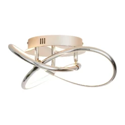 Bailey LED Spiral Flush Ceiling Light - Chrome -Luxe Light Shop 13529589 2024945395580002