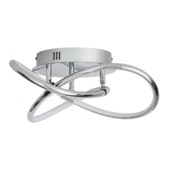 Bailey LED Spiral Flush Ceiling Light - Chrome -Luxe Light Shop 13529589 4374945395650358