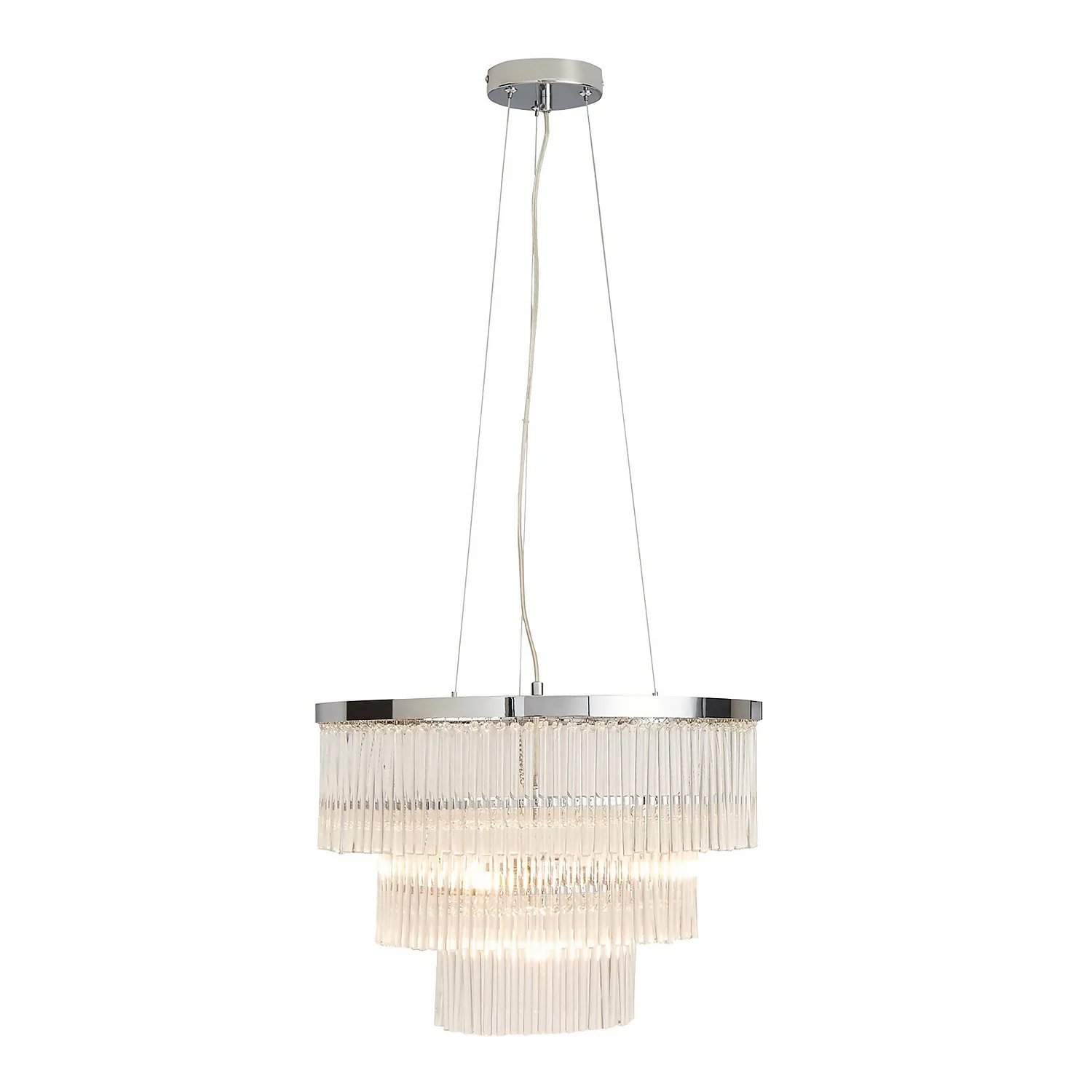 Highgate 3 Tier Pendant Light - Chrome 4 Highgate 3 Tier Pendant Light - Chrome - Image 2