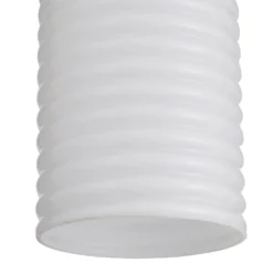 Katya Ribbed Glass Easy Fit Shade - White 9 Katya Ribbed Glass Easy Fit Shade - White -Luxe Light Shop 13529605 2134945395669459