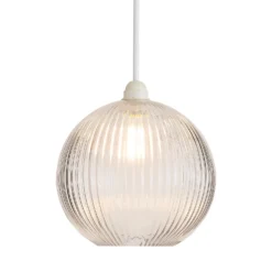 Hannah Ribbed Glass Easy Fit Shade 7 Hannah Ribbed Glass Easy Fit Shade -Luxe Light Shop 13529607 5614945396979997