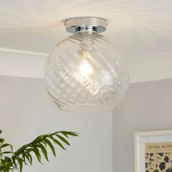 Amy Glass Flush Ceiling Light