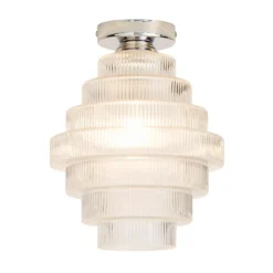 Monet Tiered Glass Flush Ceiling Light -Luxe Light Shop 13529628 1184945395786843