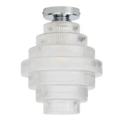 Monet Tiered Glass Flush Ceiling Light -Luxe Light Shop 13529628 1784945395847359