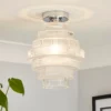 Monet Tiered Glass Flush Ceiling Light -Luxe Light Shop 13529628 1834945395733446