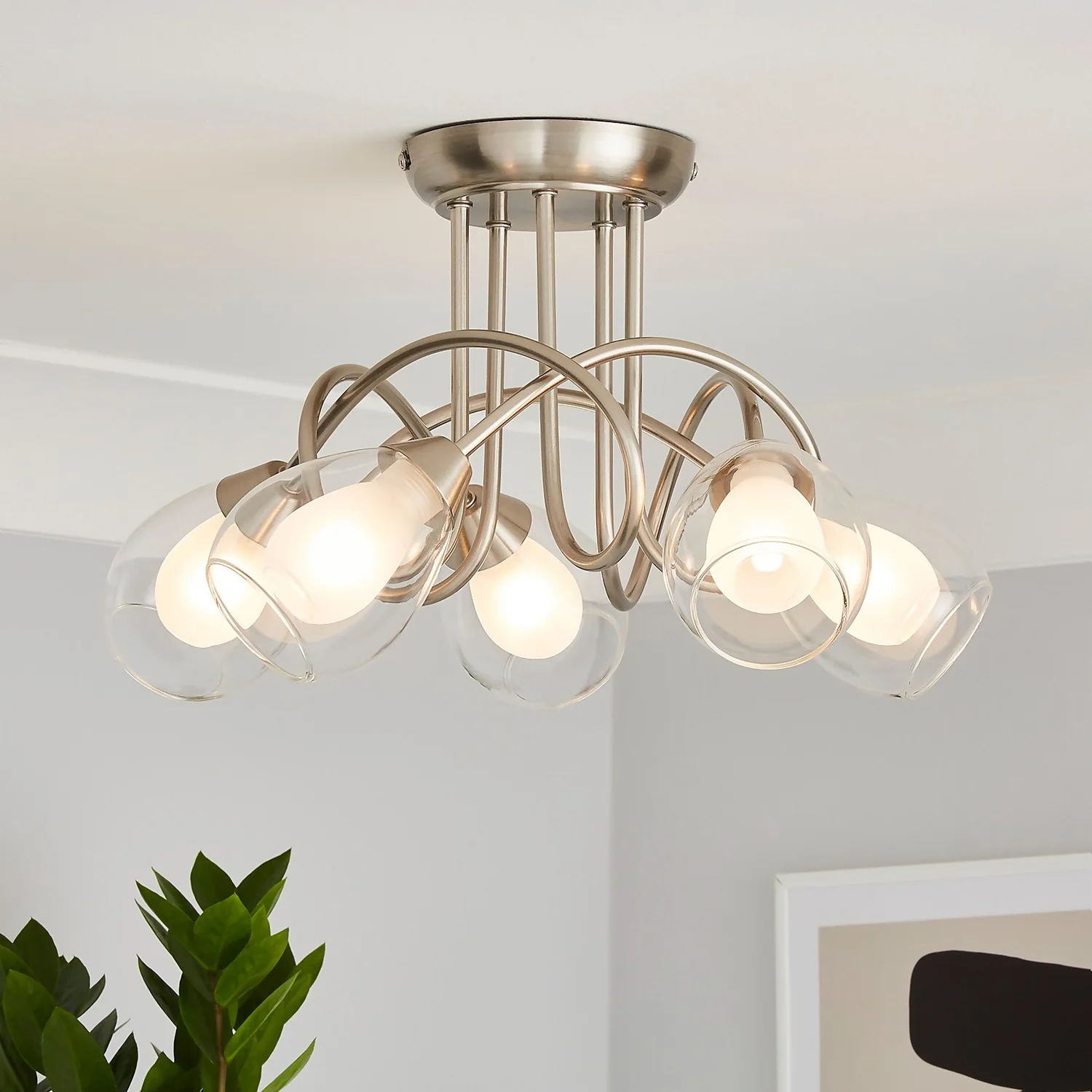 Altrincham 5 Light Semi Flush Ceiling Light 3 Altrincham 5 Light Semi Flush Ceiling Light