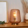Adore Glass Table Lamp - Amber -Luxe Light Shop 13529635 9894945396177632