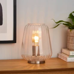 Adore Glass Table Lamp - Clear