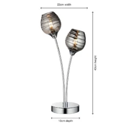 Marple Table Lamp - Chrome & Smoke 14 Marple Table Lamp - Chrome & Smoke -Luxe Light Shop 13645373 1414956789362280