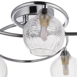 Tatton 5 Light Semi Flush Ceiling Light - Chrome -Luxe Light Shop 13645374 1864942855464606