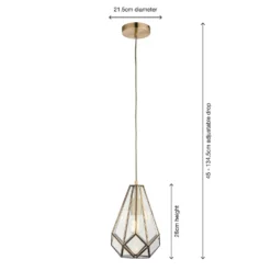 Polly Pendant Light - Antique Brass -Luxe Light Shop 13645378 1354942855554675