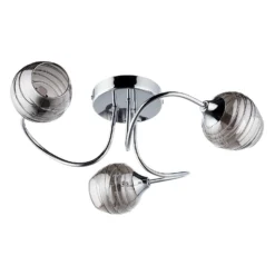 Marple 3 Light Semi Flush Ceiling Light - Chrome & Smoke 10 Marple 3 Light Semi Flush Ceiling Light - Chrome & Smoke -Luxe Light Shop 13645383 5784956789676422