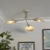Laila 3 Light Semi-Flush Ceiling Light - Stone -Luxe Light Shop 13661907 4724976242594683