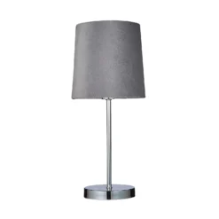 Paris Velvet Table Lamp - Grey -Luxe Light Shop 13751359 1634969499107095