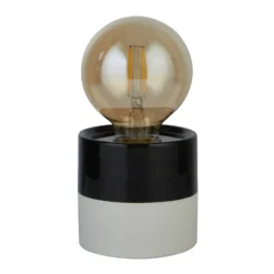 Elle Battery Powered Table Lamp - Black & White -Luxe Light Shop 13764009 1674980119844126