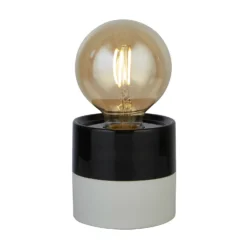 Elle Battery Powered Table Lamp - Black & White -Luxe Light Shop 13764009 1924980119775882