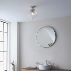 Cheston Bathroom Flush Light - Chrome 15 Cheston Bathroom Flush Light - Chrome -Luxe Light Shop 13794228 8824957104307545