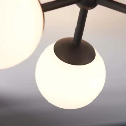 Pulsa Bathroom Semi Flush Light - 3lt Black -Luxe Light Shop 13794229 6444957105632117