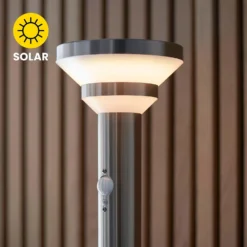 Halton 80cm Photocell & PIR Solar Outdoor Floor Light - Stainless Steel 13 Halton 80cm Photocell & PIR Solar Outdoor Floor Light - Stainless Steel -Luxe Light Shop 13794247 4794957104151224