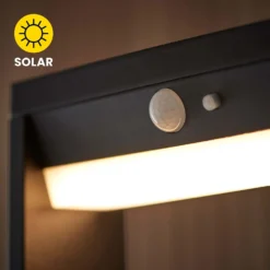 Dannah 50cm Photocell & PIR Solar Outdoor Floor Light - Black -Luxe Light Shop 13794248 1904957105863318
