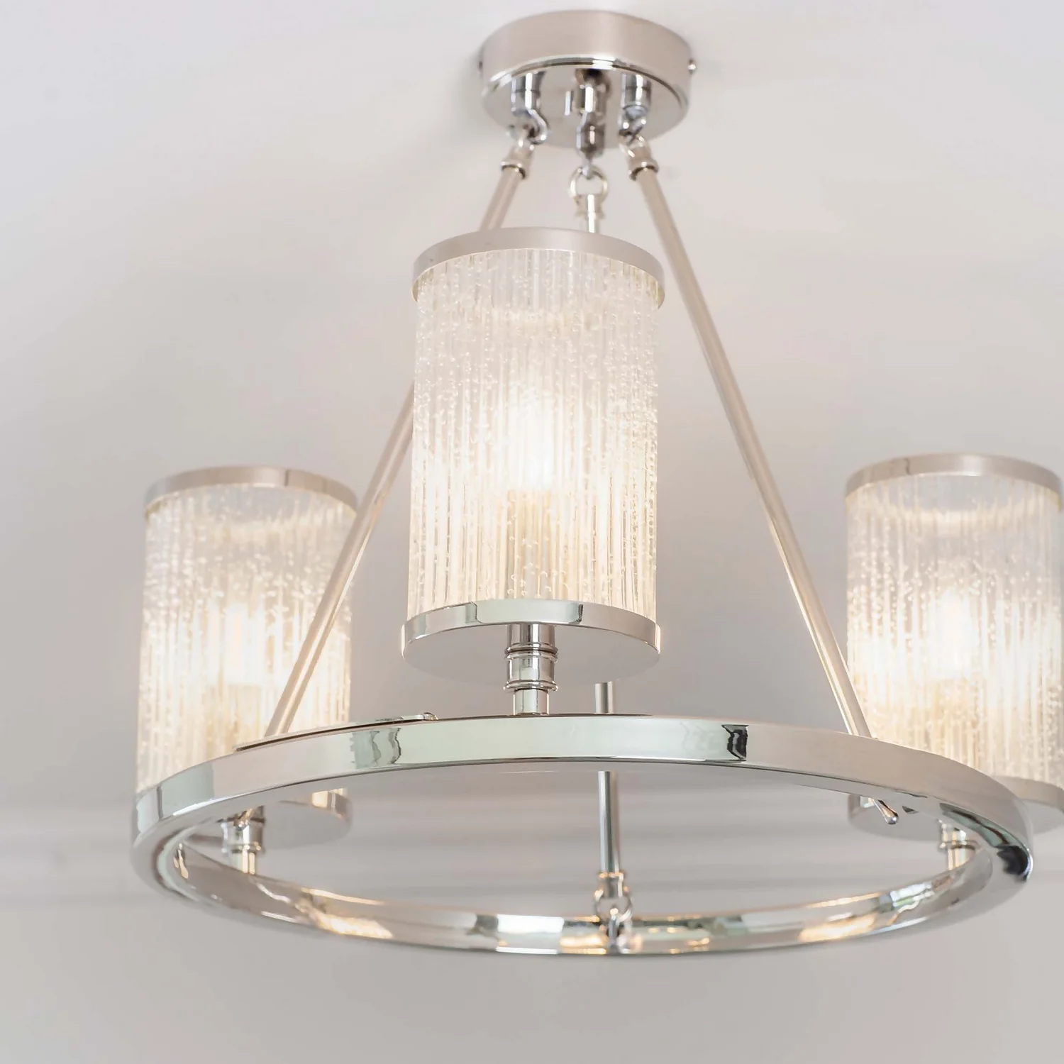 Easton Semi Flush Light - 3lt Nickel 5 Easton Semi Flush Light - 3lt Nickel - Image 3