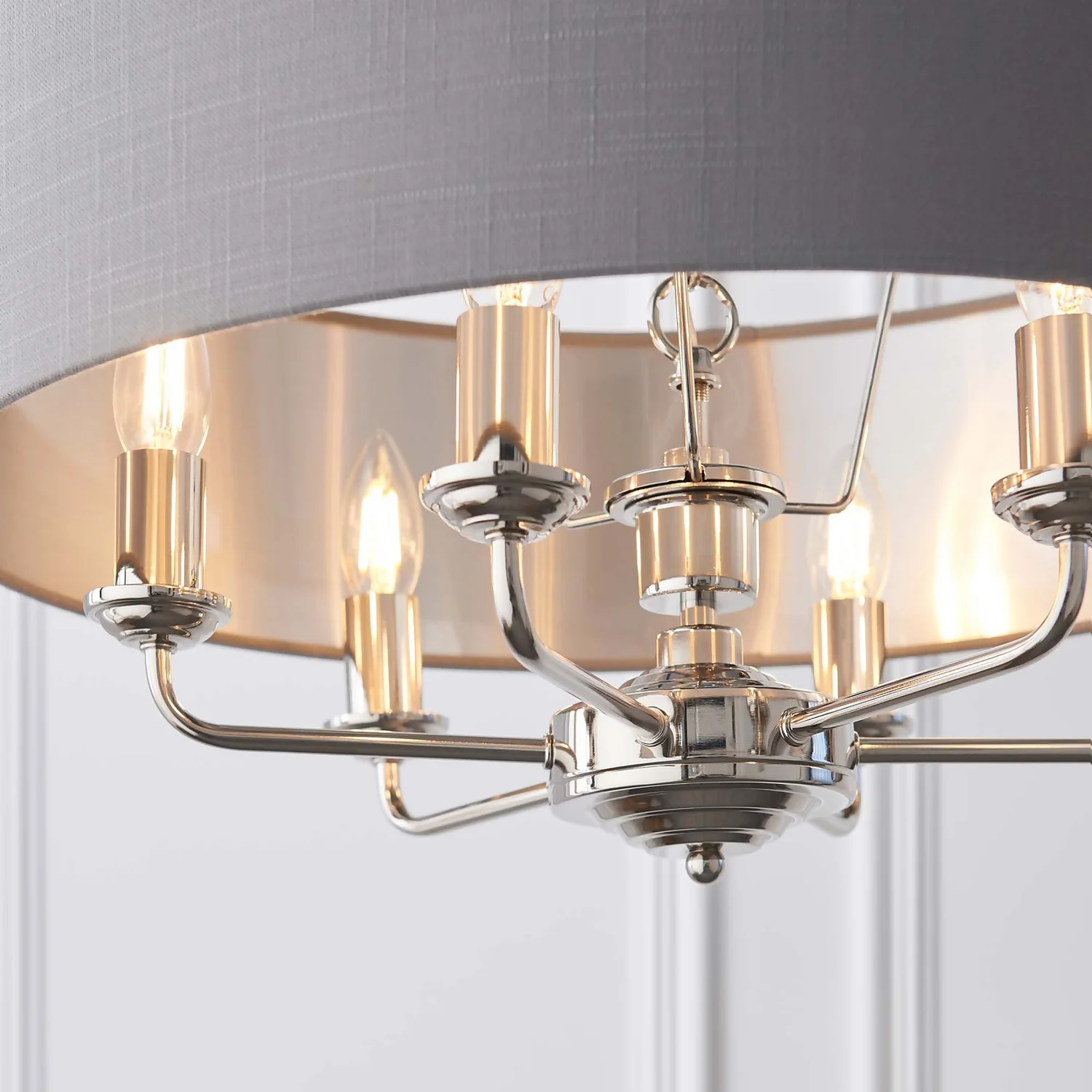 Highclere Pendant Light - 6lt Nickel 7 Highclere Pendant Light - 6lt Nickel - Image 5