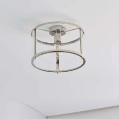Hopton Flush Light - Nickel 14 Hopton Flush Light - Nickel -Luxe Light Shop 13794256 1994957105751154