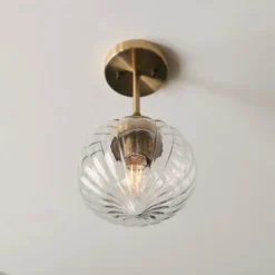 Addington Semi Flush Light - Brass -Luxe Light Shop 13794259 1334957104290739
