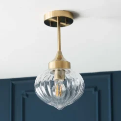 Addington Semi Flush Light - Brass -Luxe Light Shop 13794259 1634957104038721