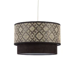 Harper Two Tier Easy-Fit Light Shade - Black 7 Harper Two Tier Easy-Fit Light Shade - Black -Luxe Light Shop 13884616 1204984012531419