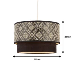 Harper Two Tier Easy-Fit Light Shade - Black 9 Harper Two Tier Easy-Fit Light Shade - Black -Luxe Light Shop 13884616 9064984012629045