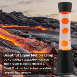 Black & Orange Tower Lava Lamp -Luxe Light Shop 13892605 1164998572791032