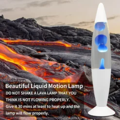 White & Blue Classic Lava Lamp -Luxe Light Shop 13892606 8334998573234132