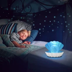 Colour Changing LED Glitter Shell Lamp -Luxe Light Shop 13892610 1964998572658360