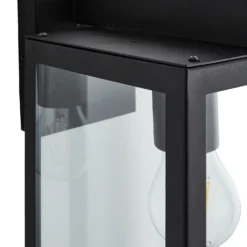 Hestia E27 Glass Panel Outdoor Box Lantern - Black 9 Hestia E27 Glass Panel Outdoor Box Lantern - Black -Luxe Light Shop 13924362 1874980109381578