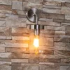 Kew Curved Arm E27 Outdoor Wall Light - Stainless Steel -Luxe Light Shop 13924369 1445005578594927