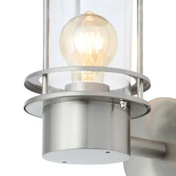 Leonis Miners Style Outdoor Wall Lantern - Stainless Steel -Luxe Light Shop 13924375 1724980108106233