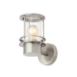 Leonis Miners Style Outdoor Wall Lantern - Stainless Steel -Luxe Light Shop 13924375 8234980107987922