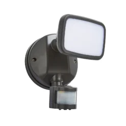 Lynn LED Outdoor Floodlight With PIR Sensor (IP65) - Dark Grey -Luxe Light Shop 13924380 1354980108730776
