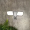Lynn 2 Light LED Outdoor Floodlight With PIR Sensor (IP65) - White -Luxe Light Shop 13924386 1864980108523938