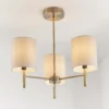 Kari 3 Light Semi Flush Ceiling Light - Brass -Luxe Light Shop 13938479 1364981960235703