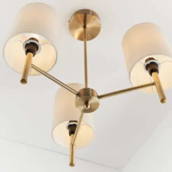 Kari 3 Light Semi Flush Ceiling Light - Brass -Luxe Light Shop 13938479 3544981960465812
