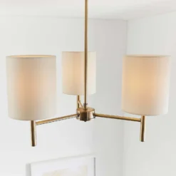 Kari 3 Light Semi Flush Ceiling Light - Brass -Luxe Light Shop 13938479 6714981960523205