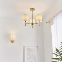 Kari 3 Light Semi Flush Ceiling Light - Brass -Luxe Light Shop 13938479 7794981960412832